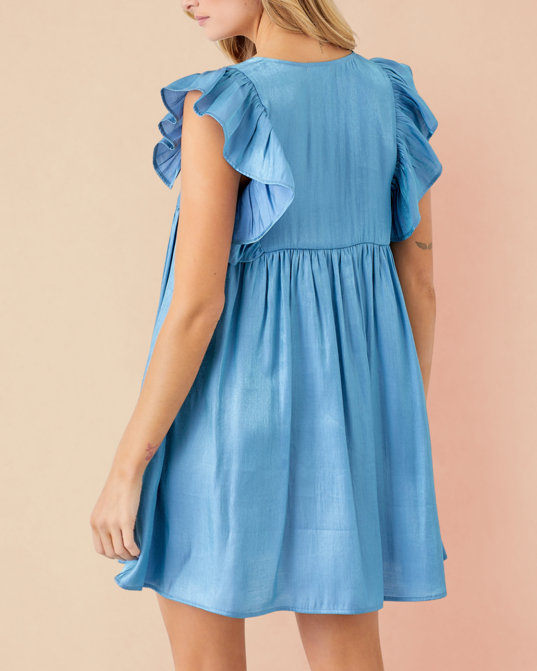 Ruffle My Sleeves Mini Dress