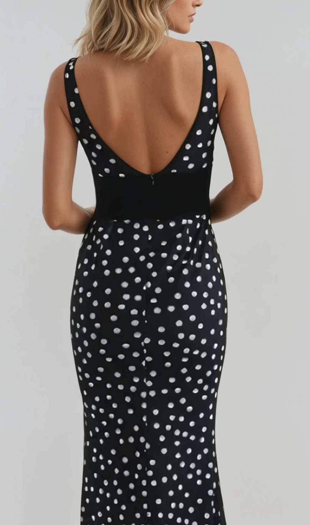 Rumi Sleeveless Polka Dot Maxi Dress