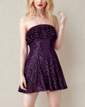 Sasha Sequin Sleeveless Ruffle Mini Dress