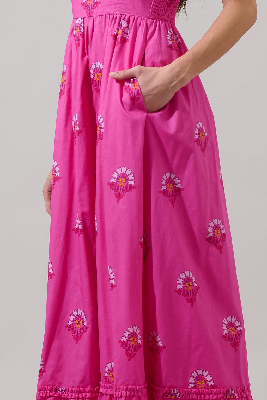 Scarlett Floral Mazy Smocked Midi Dress