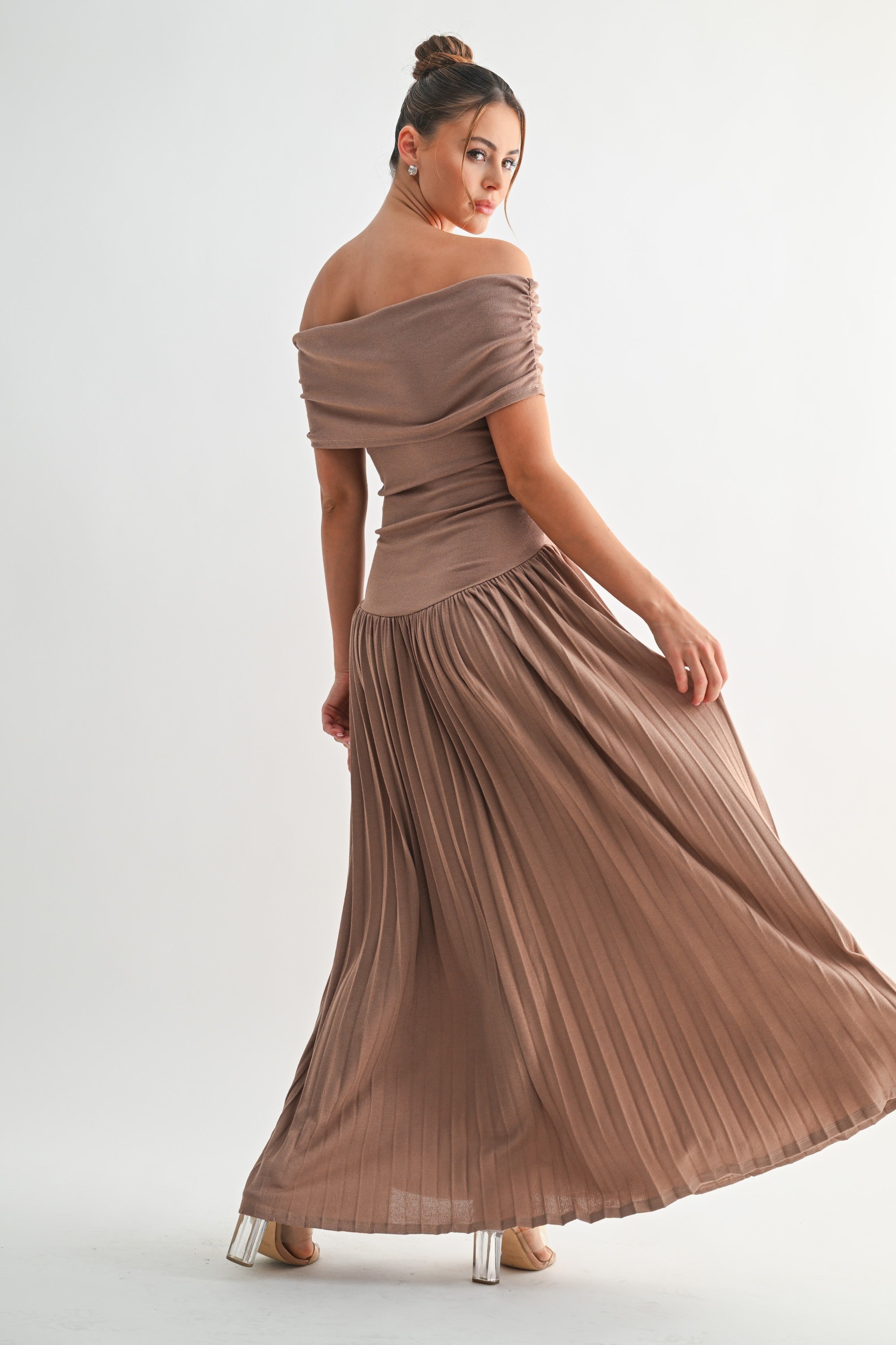 Soleil Pleated Maxi Dress