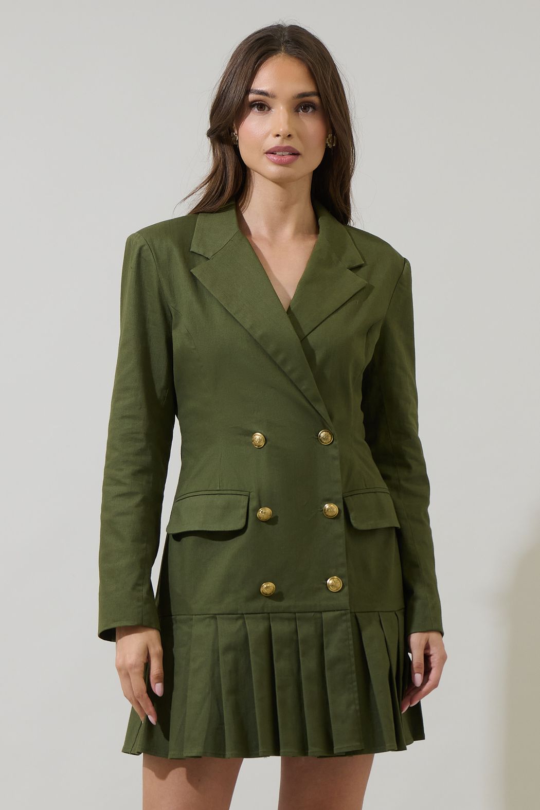 Sonya Celaya Pleated Blazer Mini Dress