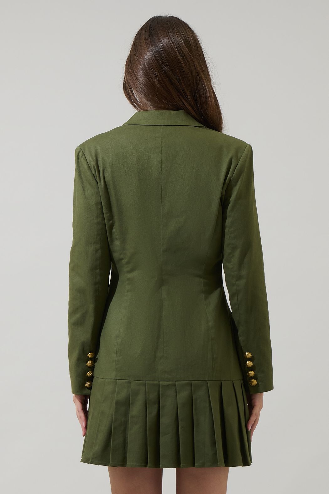 Sonya Celaya Pleated Blazer Mini Dress