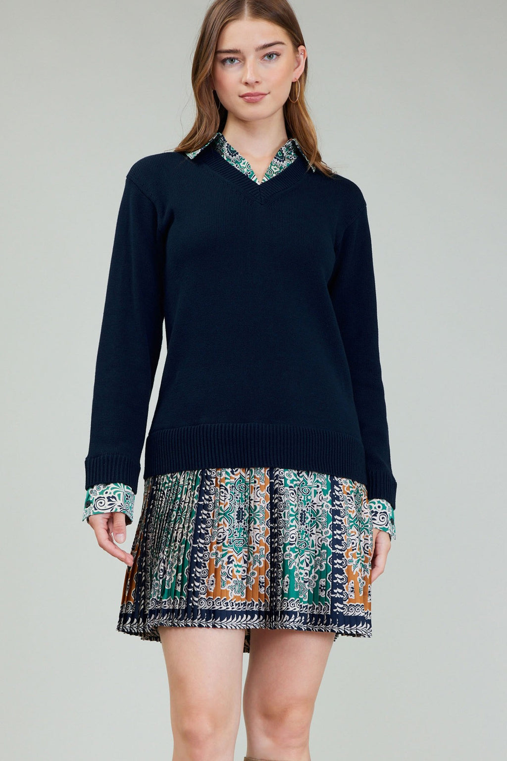 Tilly Boho Combo Sweater Dress