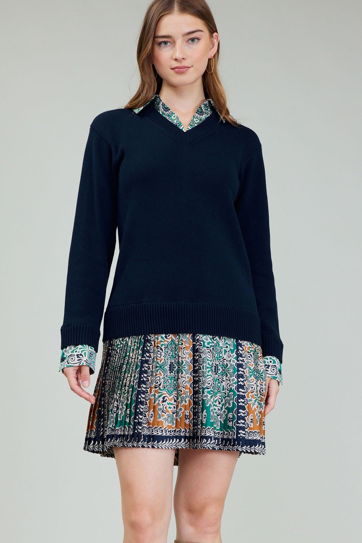 Tilly Boho Combo Sweater Dress