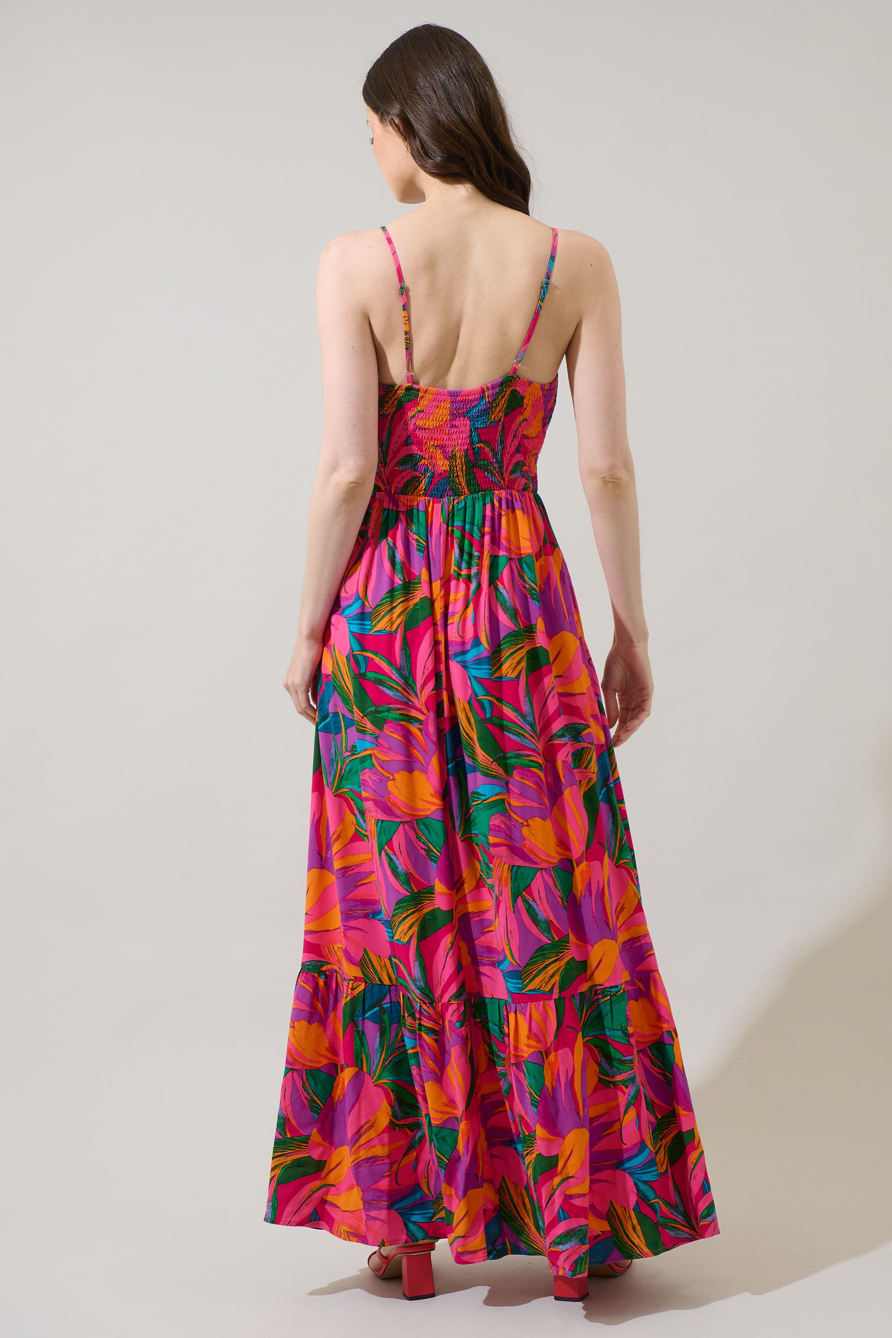Tropical Chaya Smocked Maxi Dress
