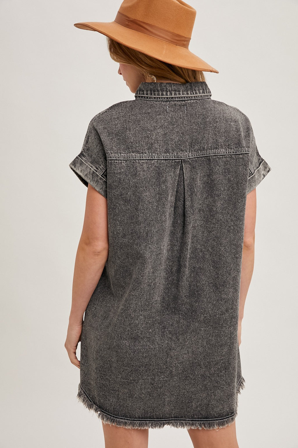 Tyla Washed Denim Shirt Dress