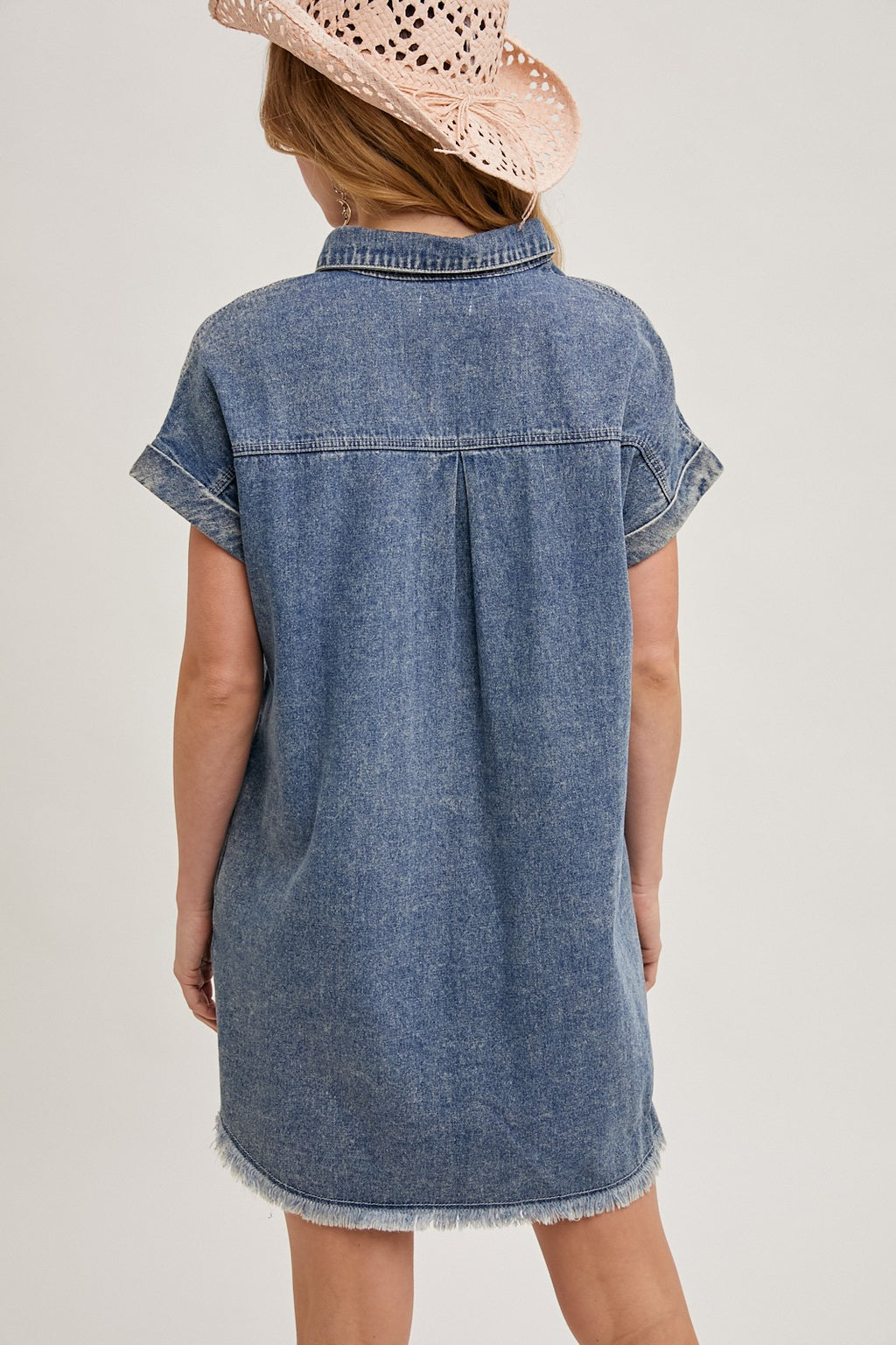 Tyla Washed Denim Shirt Dress
