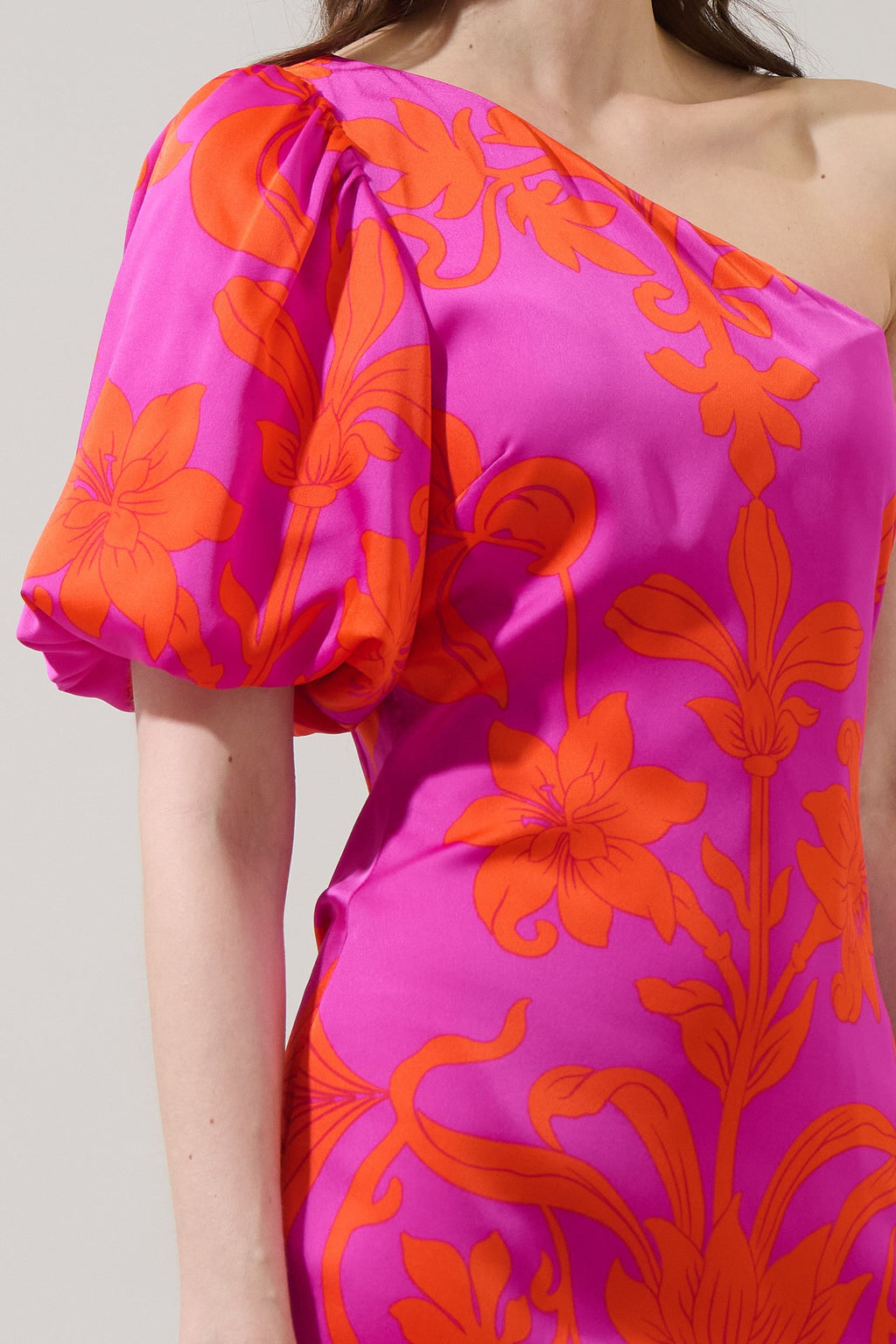 Vallie Floral Kesia One Shoulder Mini Dress