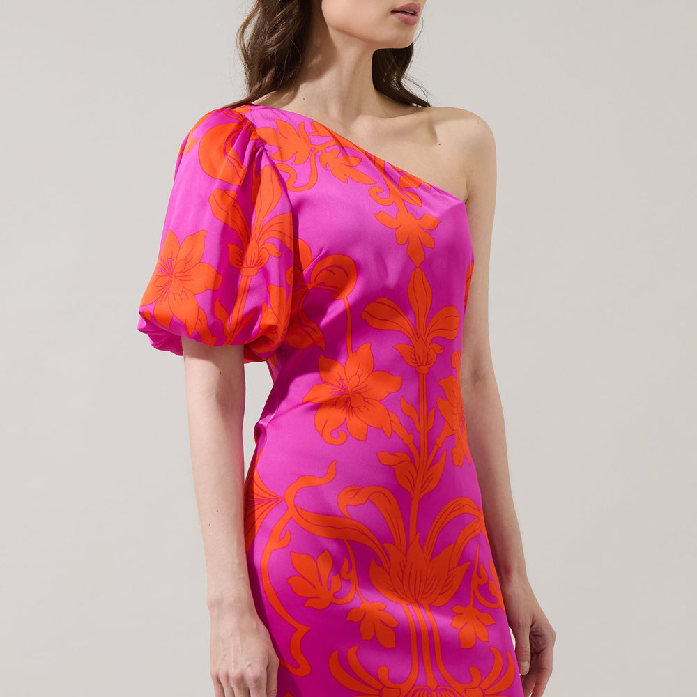 
                      
                        Vallie Floral Kesia One Shoulder Mini Dress
                      
                    