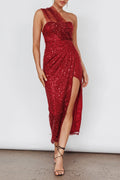 Venus One-Shoulder Sequin Maxi Dress