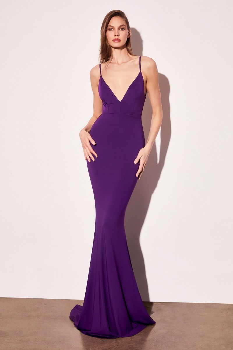Victoria Low Cut Evening Gown