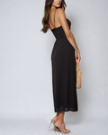 Vivian Sleeveless Surplice Midi Dress