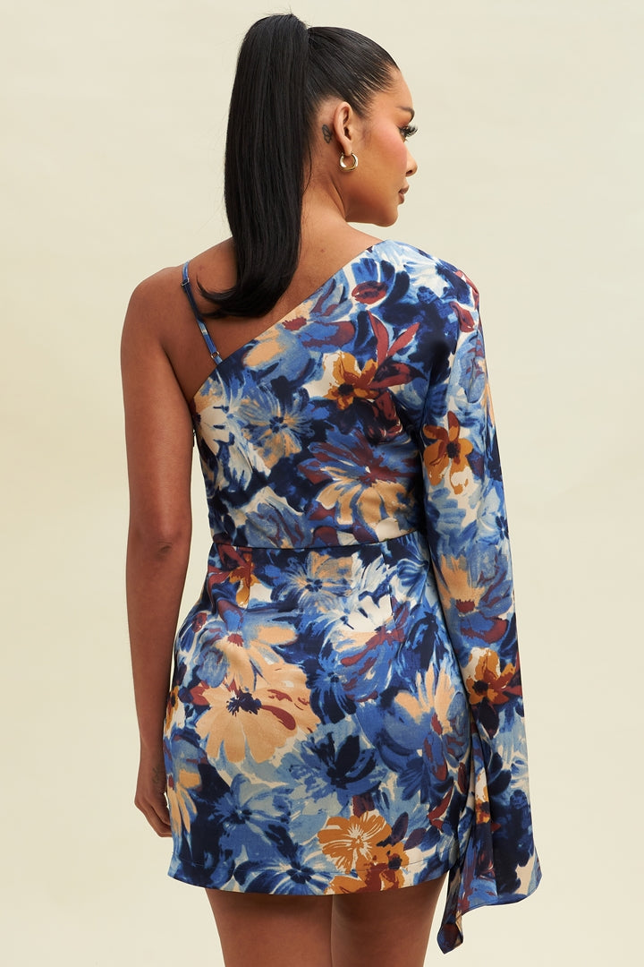 Yara Cape Shoulder Mini Dress