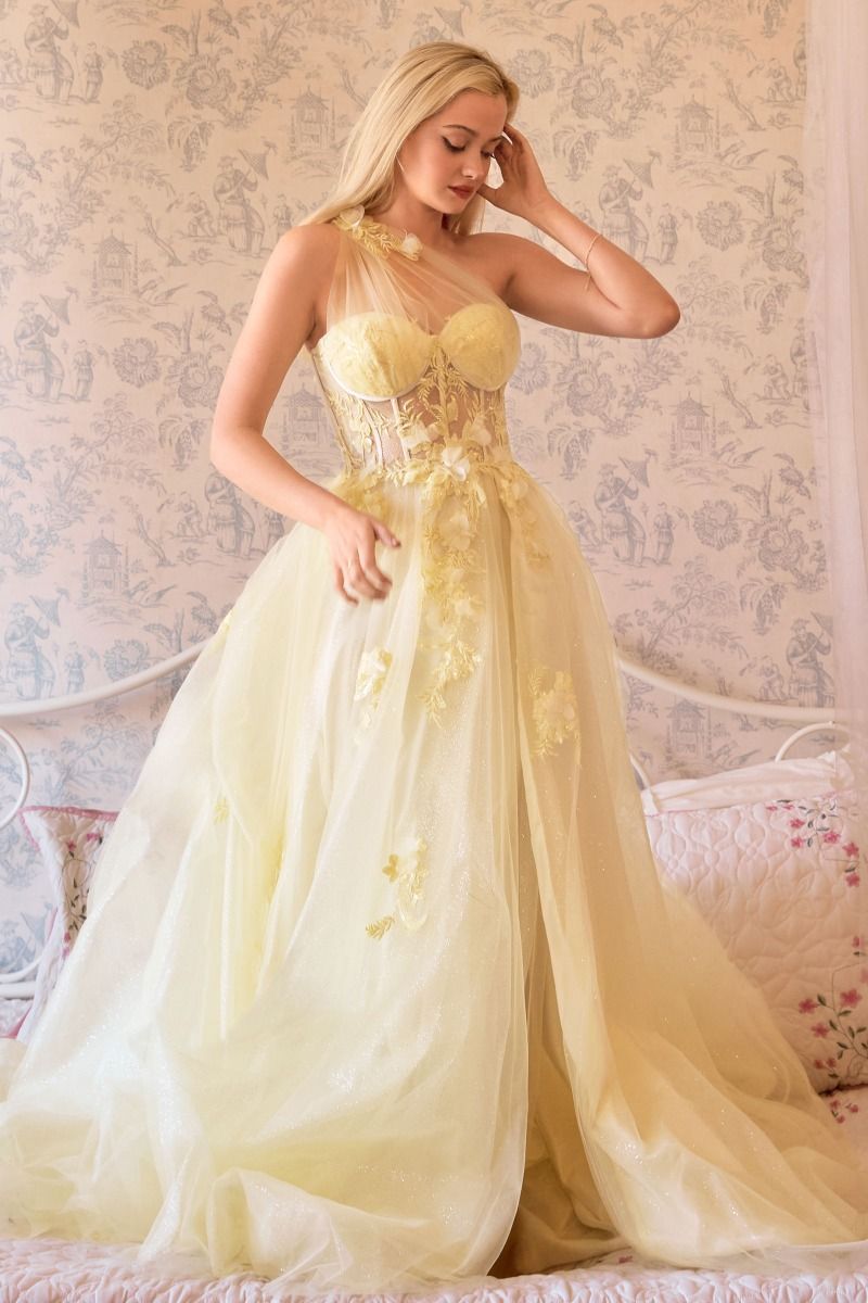 Leila One Shoulder Gown
