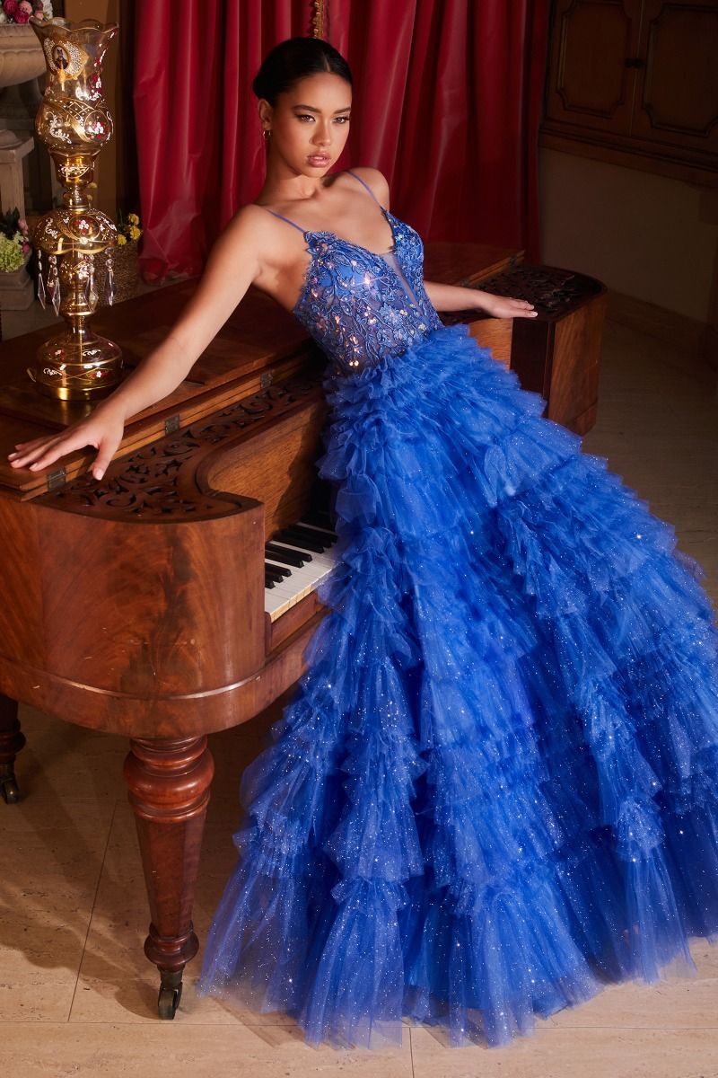 Leena Ruffled Layered Ball Gown