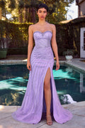 Janya Fitted Strapless Embellished Gown