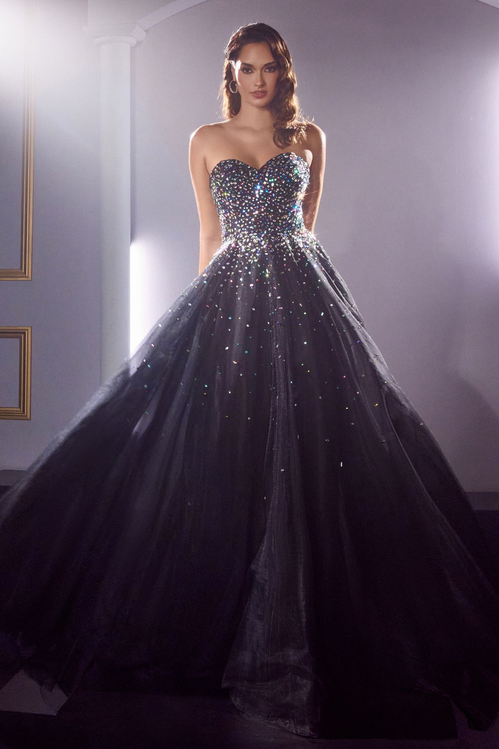 Raphaella Strapless Ball Gown with Jewel Accents