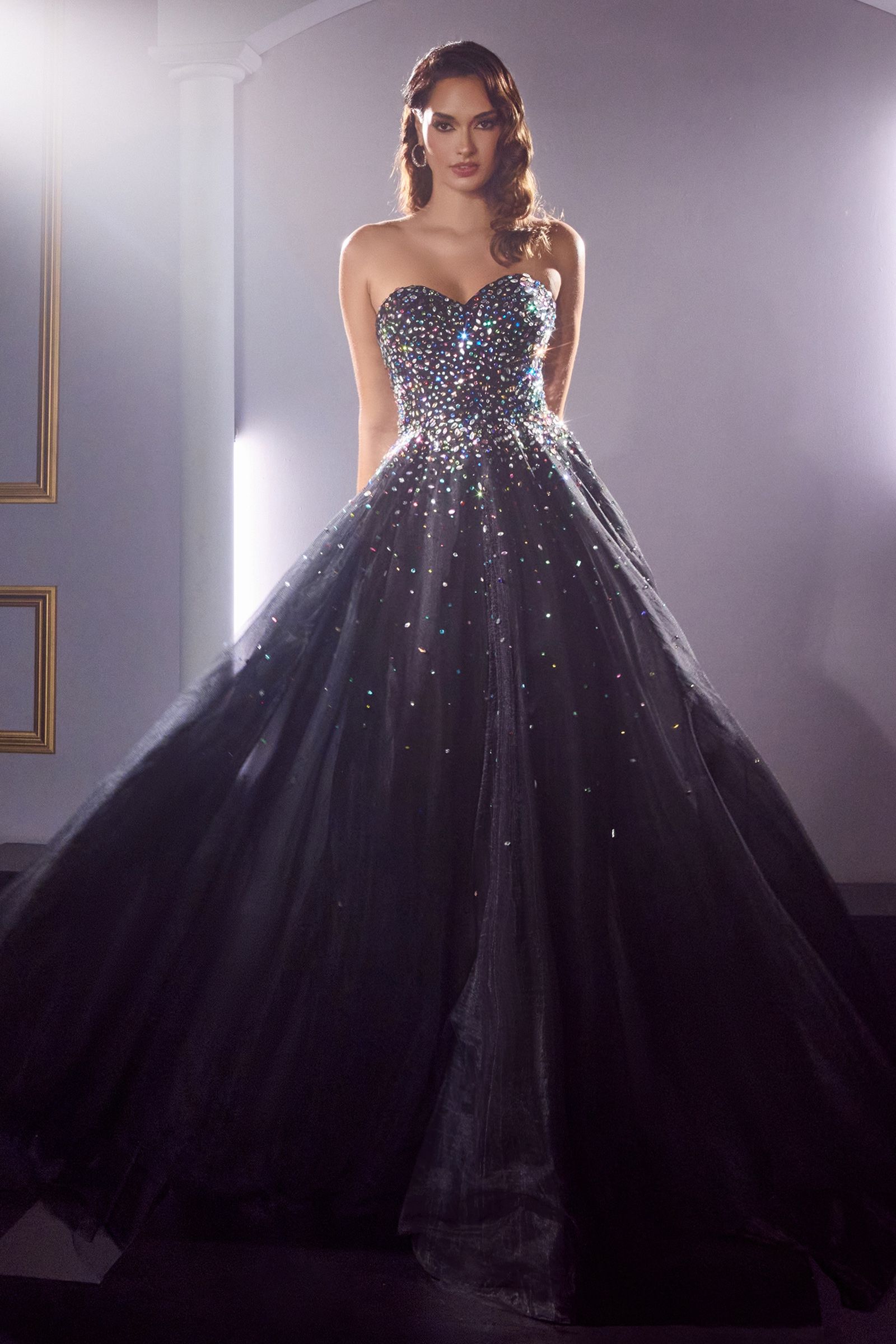 Raphaella Strapless Ball Gown with Jewel Accents