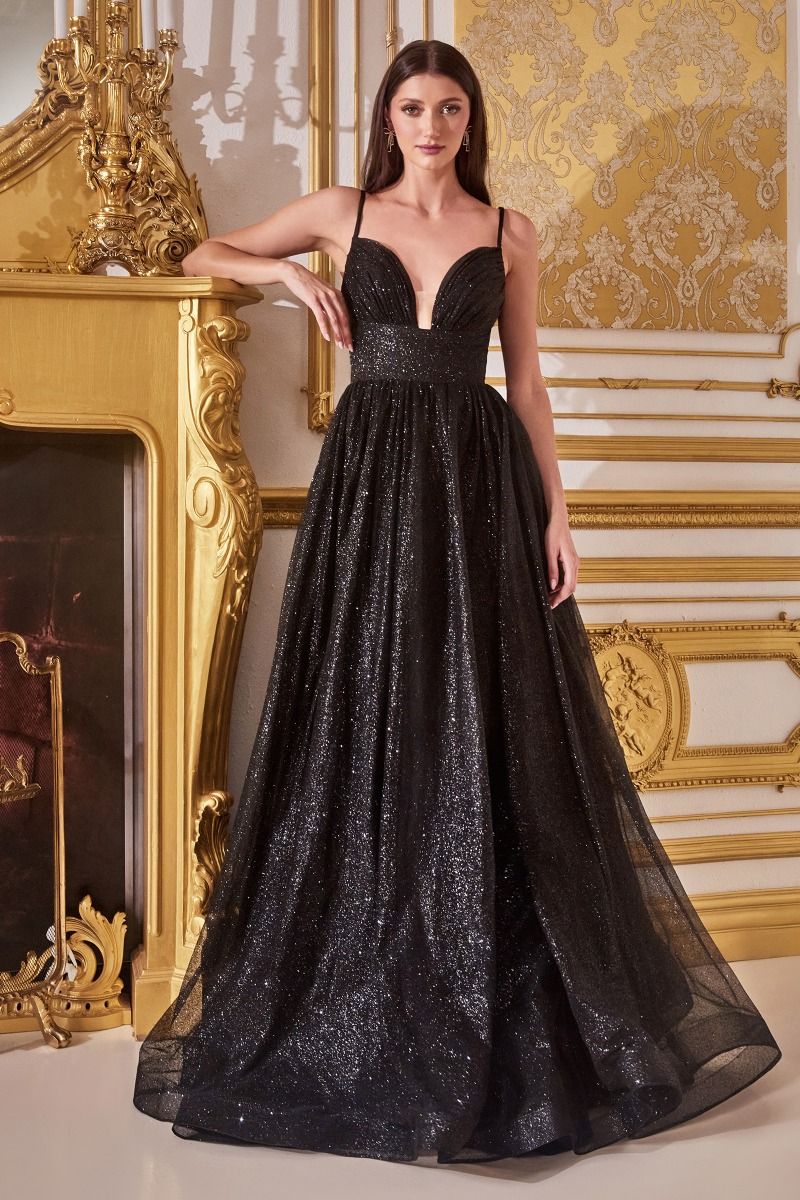 Solace Layered Glitter Ball Gown
