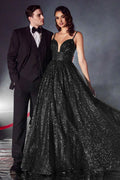 Solace Layered Glitter Ball Gown