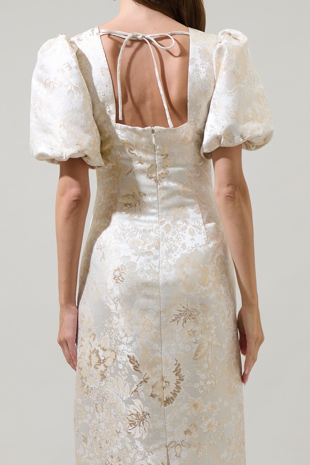 Fay Jacquard Cut Out Midi Dress