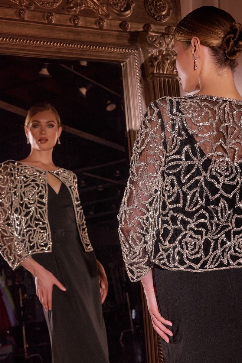 Majorelle Fitted Sleeveless Gown with Jacket