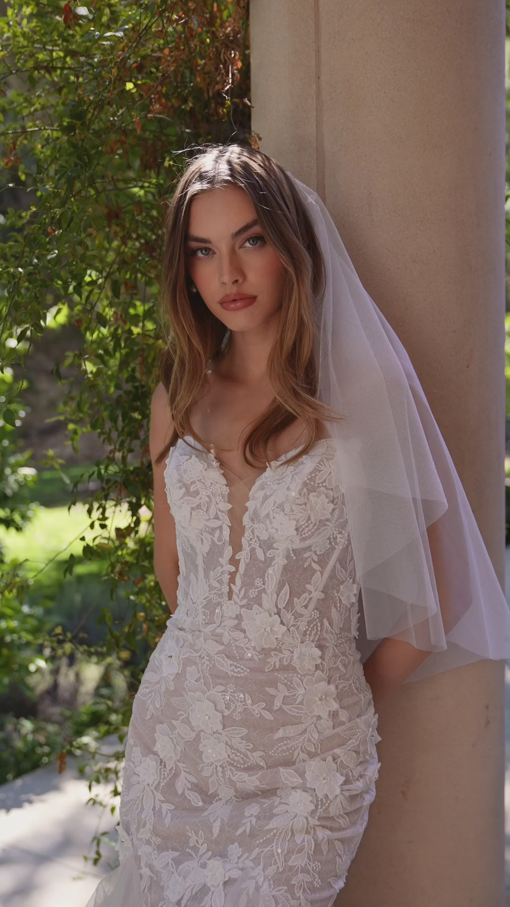 Antonia Strapless Fit and Flare Wedding Gown