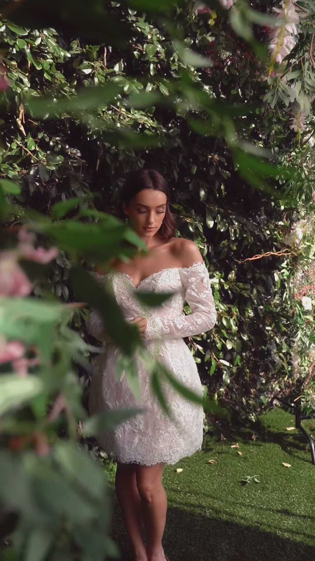 Kensie Off the Shoulder Lace Mini Dress