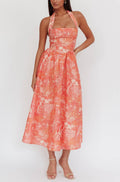 Sicilia Square Neckline Halter Maxi Dress