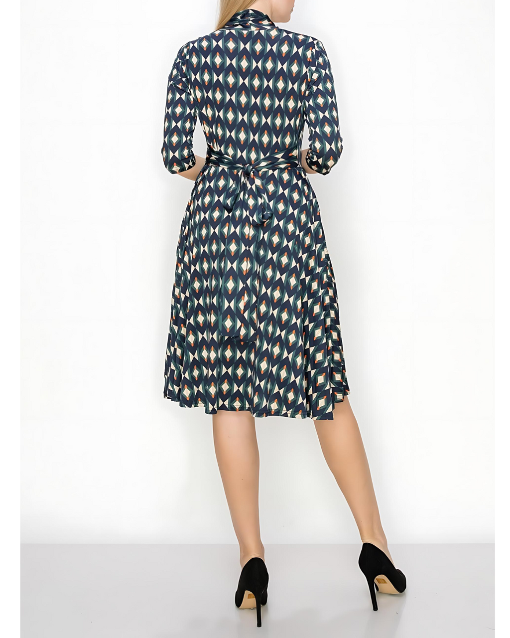 Sophia Faux Wrap Midi Dress
