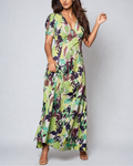 Sylvania Green Leaf Maxi Dress