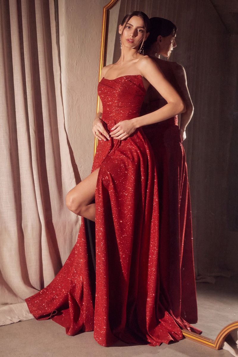 Quinn Strapless A-Line Maxi Gown