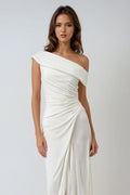 Kali Asymmetrical Off the Shoulder Wedding Dress