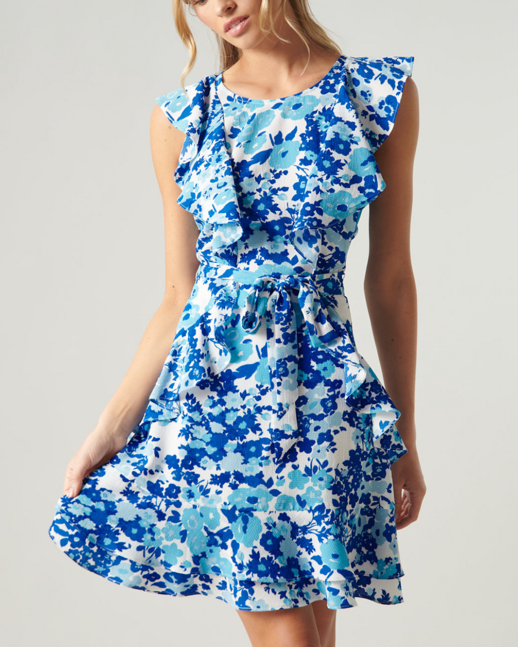 Trieste Ruffle Detail Mini Dress