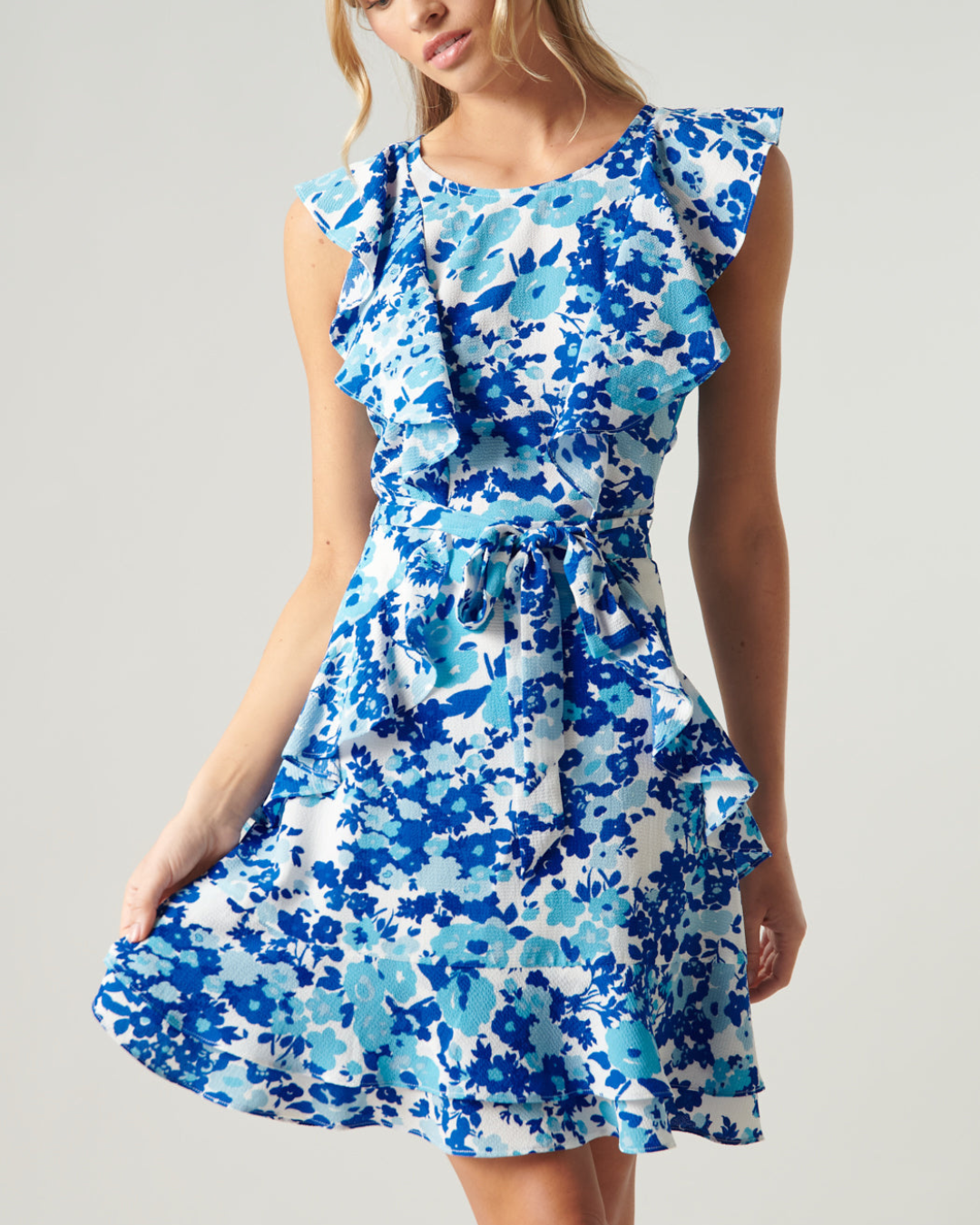 Trieste Ruffle Detail Mini Dress