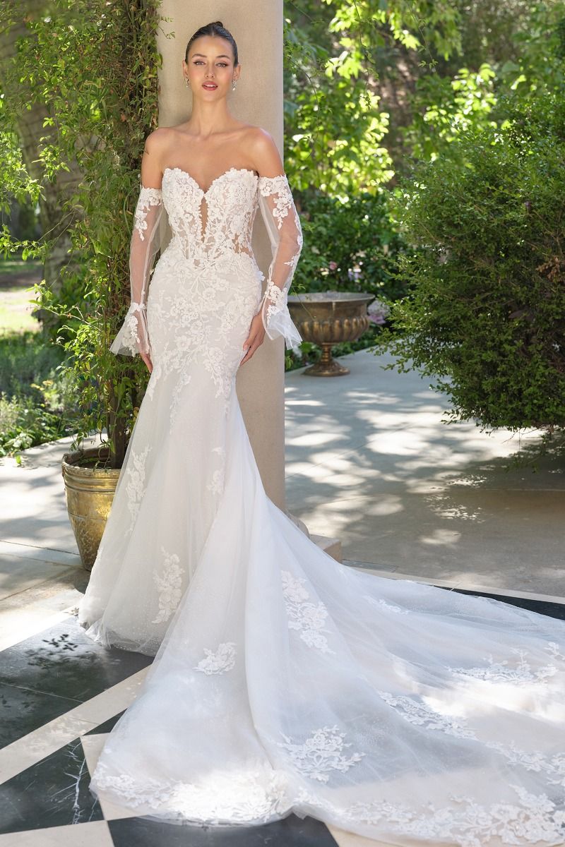 Gabriella Embroidered Lace Wedding Gown