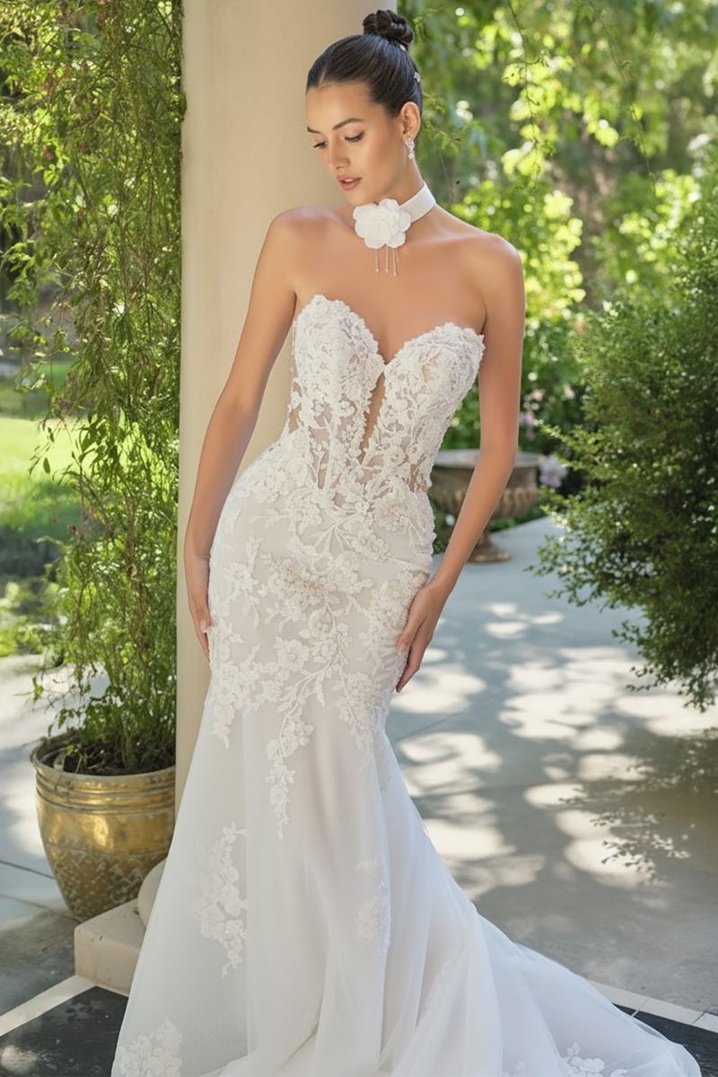 Gabriella Embroidered Lace Wedding Gown