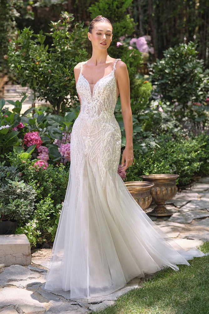 Ally Fit and Flare Embroidered Wedding Gown